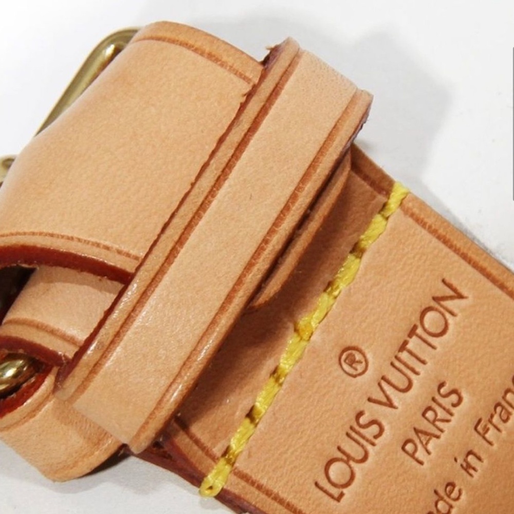 Authentic Tan Louis Vuitton luggage tag